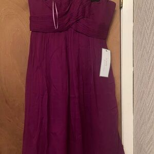 J. Crew Strapless Magenta Dress